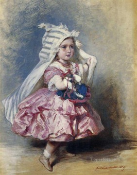 フランツ・クサヴァー・ウィンターハルター Painting - ベアトリス王女の王室肖像画フランツ・クサヴァー・ウィンターハルター